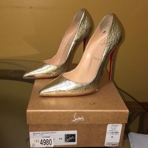 So Kate Gold Christian Louboutins